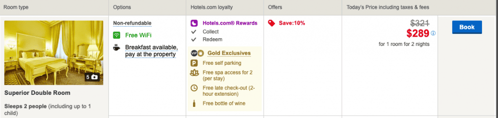 A screenshot highlighting Gold benefits.