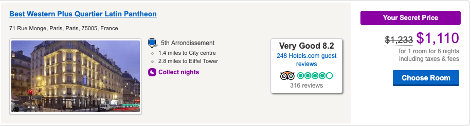 A screenshot showing the secret deals function