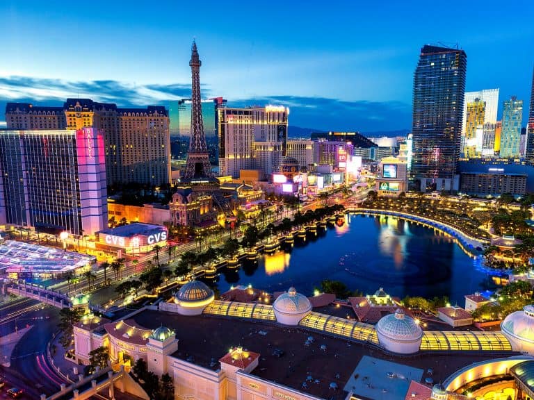 featured photo for this post - a photo of las vegas and hotels at night