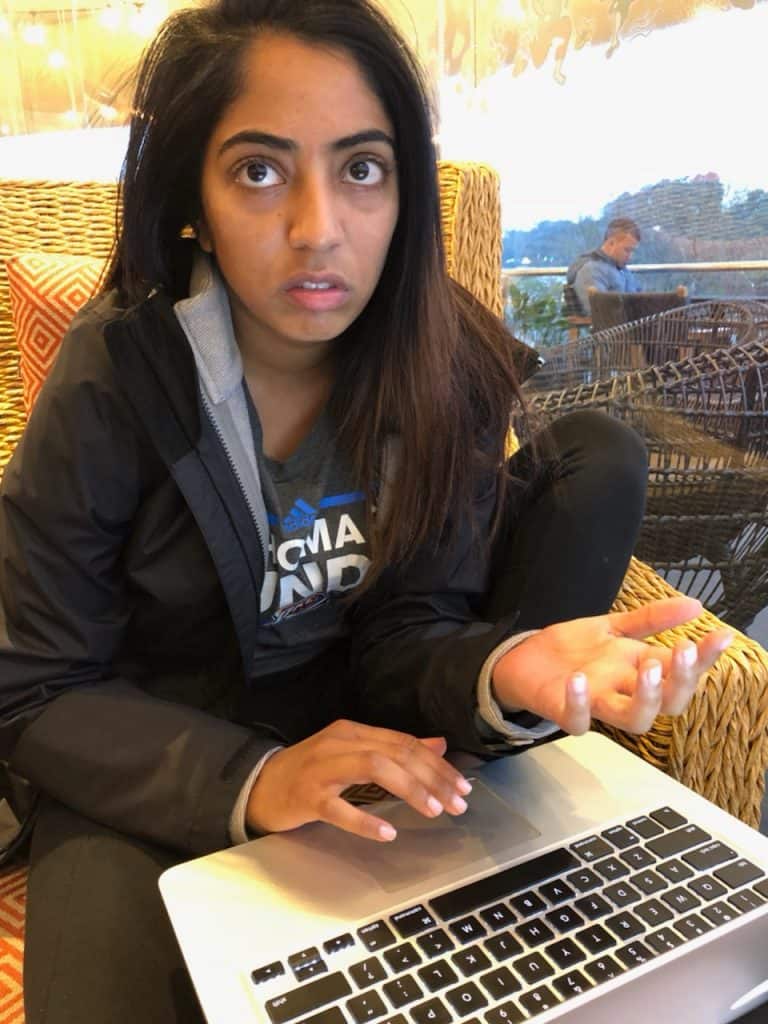 A photo of me working.