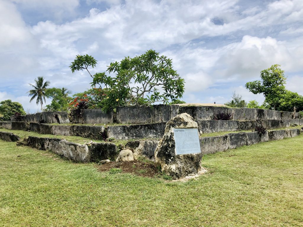 A photo of an ancient burial ground in Nuku'alofa.