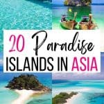 Pinterest pin three for islands in Asia.