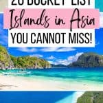 Pinterest pin two for islands in Asia.