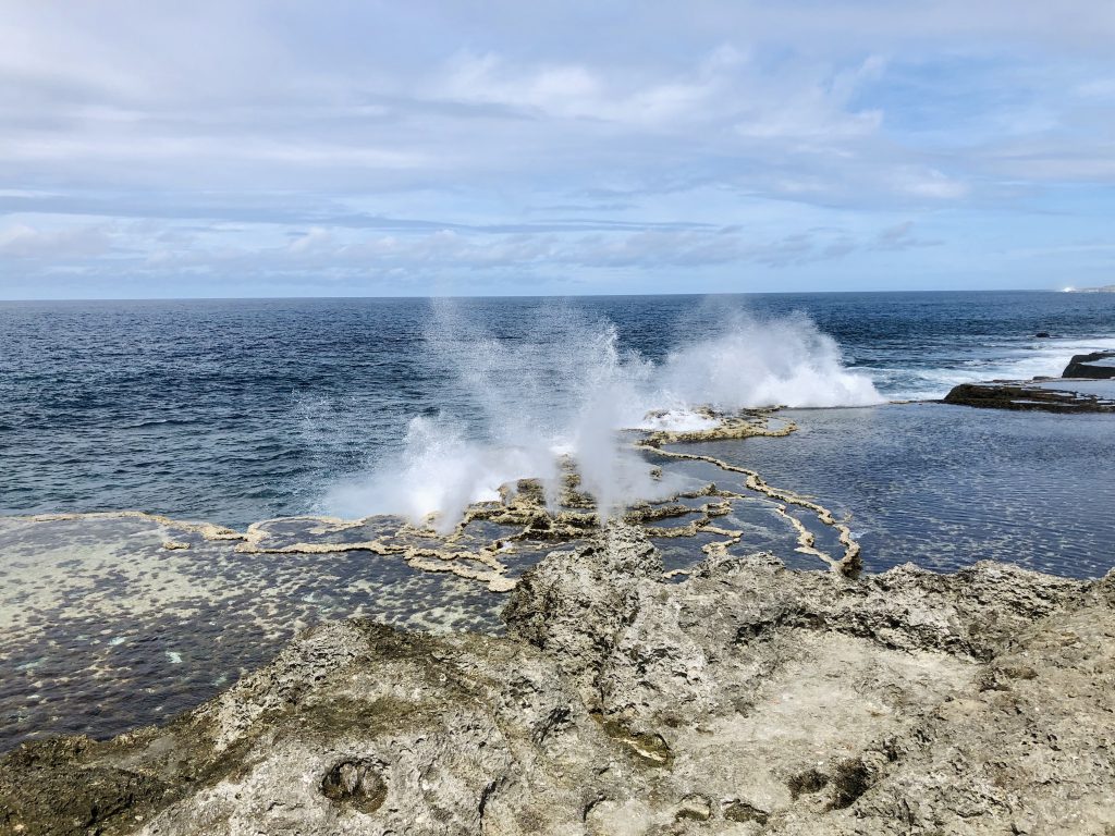 A photo of the blowholes in Nuku'alofa.