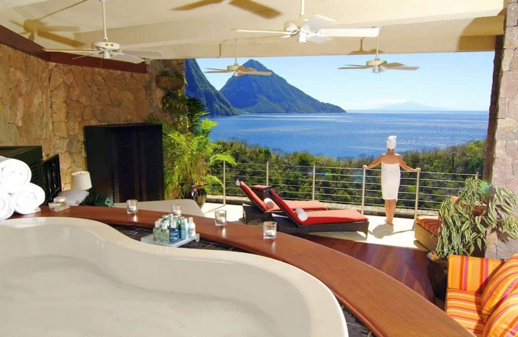 Consider staying at Jade Mountain Resort on your St. Lucia honeymoon.
