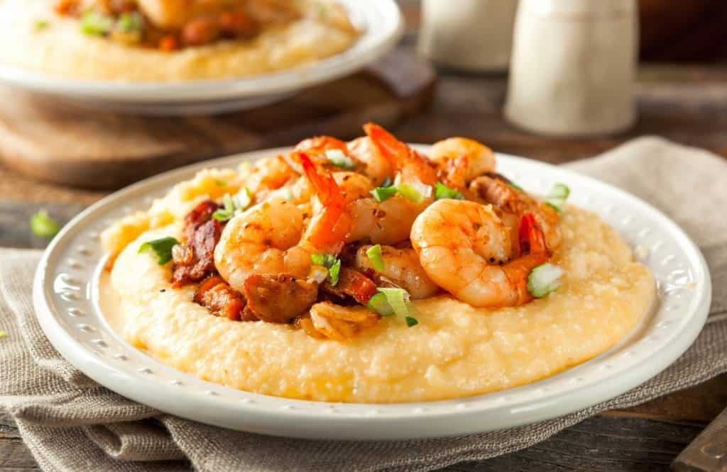 You can't end your weekend in Charleston without trying some of the local dishes including shrimp and grits.